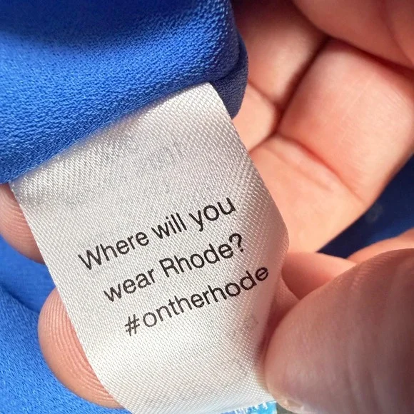 Rhode Floral Puff Sleeve Maxi Dress Women's 6 Blue Pink Ester Boho Garden Party - Picture 5 of 11